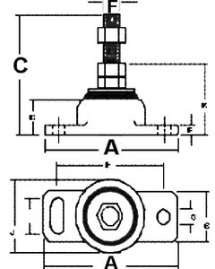 Barr Marine Engine Mount-Sgl Adj 5/8  Bolt BAR 80001