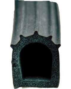 A P Products D Seal W/ Tape Black Ribbed APP 018023PT