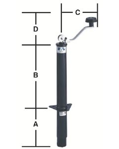 Bal 5000# Tongue Jack Top Wind Black BPD 29033B