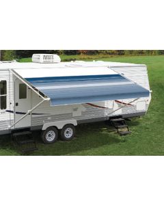 Carefree Fiesta Patio Awning 16' Black Fade w/Black Weatherguard & Black Springs CFR-8616006E