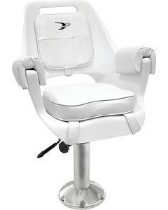 Wise Seats Chair-Pilot W15" Pedestal  Wht WIS 8WD007710
