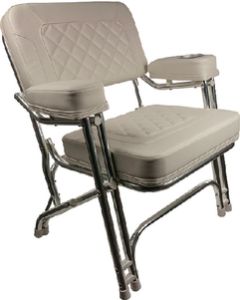 SPRINGFIELD MARINE PREMIUM DECK CHAIR WHITE 1080125-CR