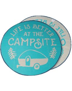 CAMCO RV OUTDOOR MAT 72  ROUND CAMPSITE CRV 42835