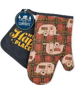 CAMCO RV OVEN MITT/POT HOLDER SET PLAID CRV 53123