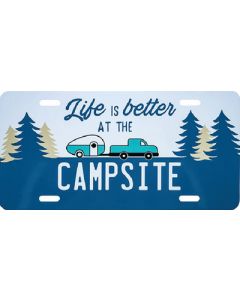 CAMCO RV LICENSE PLATE NAVY CAMP LOGO CRV 53250