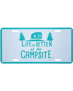 CAMCO RV LICENSE PLATE TEAL LOGO DESIGN CRV 53251