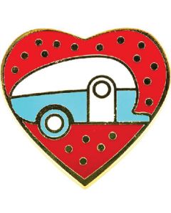 CAMCO RV RED TEARDROP HEART ENAMEL PIN CRV 53261
