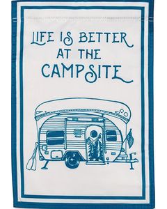 CAMCO RV YARD FLAG WHT/BLU CAMPER/CANOE CRV 53307