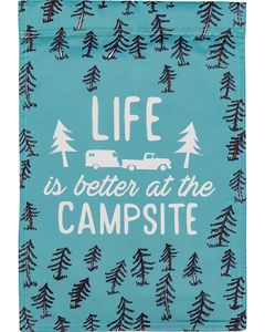 CAMCO RV YARD FLAG BLU/WHT TREE SKETCH CRV 53308