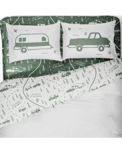 CAMCO RV GREEN MAP BED SHEETS BUNK CRV 53477