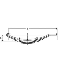 Trailer Parts Una040-4 Lvs Slip.Spring 1840# UCF 040