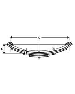 Trailer Parts Una264-4Lvs R Hok 26 1/4 2250# UCF 264