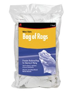 Buffalo Industries Reclaimed White Knit Wipers 1# BUF 10521