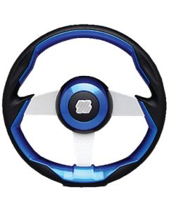 Uflex Steering Whl-Blu Grip Slvr Spk UFX GRIMANIBLS