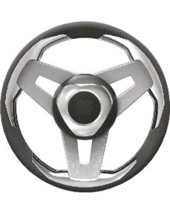 Uflex Steering Whl-Blk Grip Slvr Spk UFX LOREDANBSCH