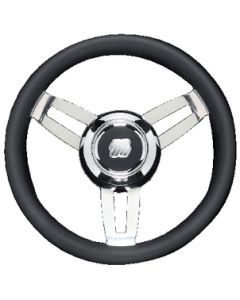 Uflex Steering Whl Blk Poly Chrome UFX MOROSINIUCHB