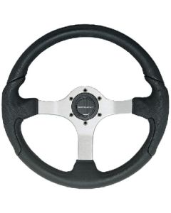 Uflex Steering Wheel Silver Blk Grip UFX NISIDABS