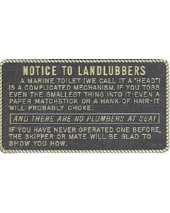 Bernard Engraving Notice To Landlubbers BER FP003