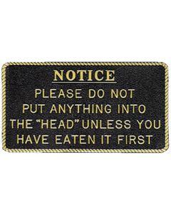 Bernard Engraving Please Do Not Put Anything In BER FP007