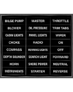 Bernard Engraving Labels For Power Boats 24/Pk BER IL02