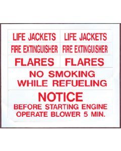 Bernard Engraving Safety Label Set 8/Pk BER IL04