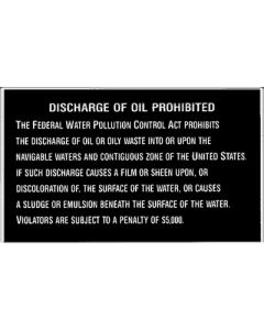 Bernard Engraving Discharge Of Oil Prohibited BER P204