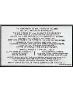 Bernard Engraving Illegal Dumping Plaque BER P227