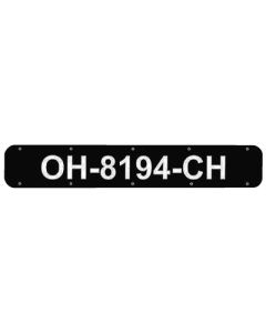 Bernard Engraving 24  Registration Plates/Black BER RP2400B