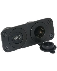 ATTWOOD MARINE ADAPTOR-12V W-DIG VOLTMETER 14263-6