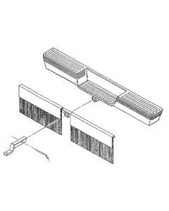 Industrial Brush Rec Hitch Mount Splash Stop IBC 3009796