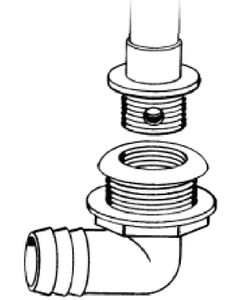 T-H Marine Thru-Hull 1 1/8In Barb 90'Deg THM TH1290T