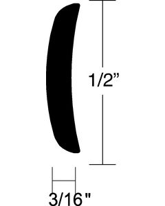Taco Metals Half Oval  Alum  1/2  12Ft L TAC A510102TAL12D