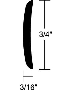 Taco Metals Alum Edge Trim 3/16  X 3/4 TAC A510104TAL12DA