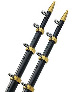 Taco Metals 15'H.D.Blk/Gol Tele Outrigger TAC OT0541BKA15HD