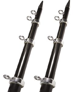15' Heavy Duty Black/Silver Telescoping Outrigger TAC-OT0542BKA15HD