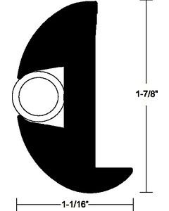 Taco Metals Flex Vinyl Rub Rail Kit 50'B TAC V112423BBK502