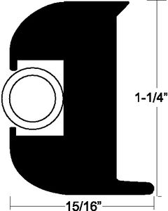 Taco Metals Flex Vinyl Rub Rail Kit 50'B TAC V113447BWK502