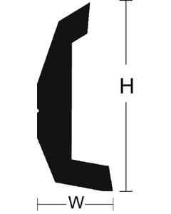 Taco Metals Rigid Rubrail 1-7/8Inx20Ft Whi TAC V213670WHA20D