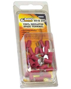 Battery Doctor Red Vinyl Insulated Spade Terminal 16-14 AWG 25/Pk. WRC-80838