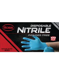BOSS GLOVES GLOVE 4 MIL BLUE NITRILE 100CT B21041-XL
