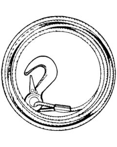 Powerwinch 7/32 X50' Cable W/Hook Carded PWR P7185400AJ