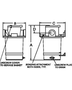 Groco Strainer 1-1/2In Plastic Baske GRO ARG1500P