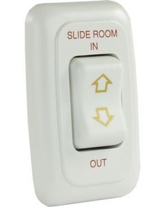JR Products Single Slide-Out Switch W/ Bezel White JRP 12075