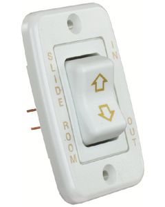 JR Products Single Low Profile Slide-Out Switch W/ Bezel White JRP 12345