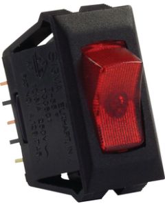 JR Products Illumintd 120V On/Off Switch Red/Black JRP 12515