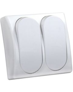 JR Products Modular SPST On/Off Double Sw White JRP 13585