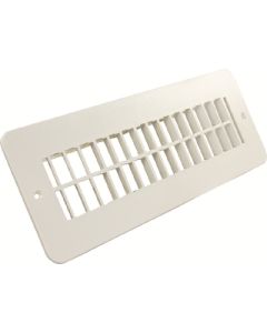 JR Products 2X10In Plastic Floor Register Regular Undamp Polar White JRP 28886APWA
