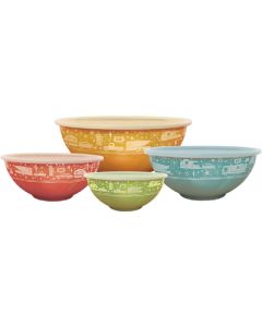 JR PRODUCTS SET OF 4 NESTING BOWLS WITH LI CC-006