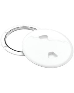 Beckson Marine 5 Wht Screwin Dp W/Overlap Cov BEC DP50W