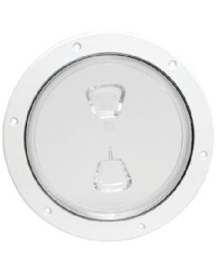 Beckson Marine 8 White/Clear Screw-In Deckplt BEC DP80WC